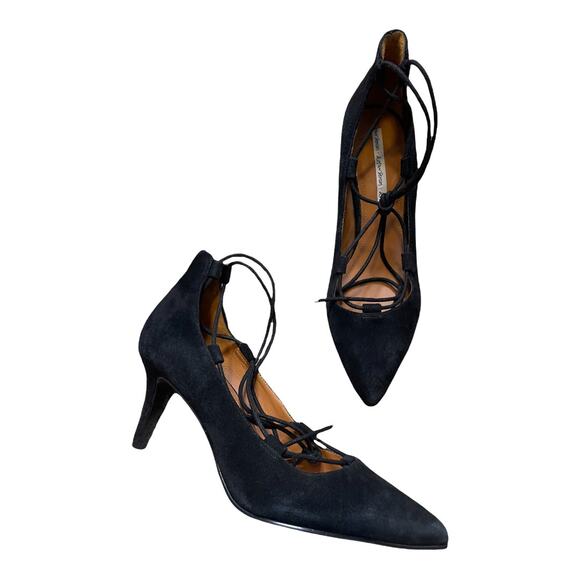 & Other Stories Shoes - & Other Stories Faux Suede Lace Up Heels